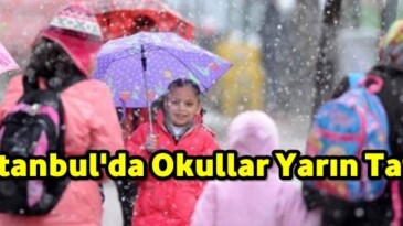 İstanbul’da Eğitime Kar Engeli